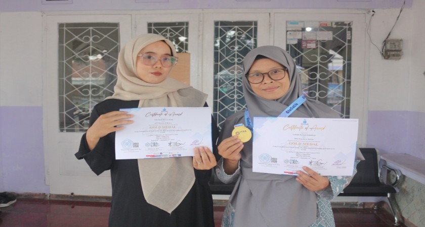 TEROBOSAN INOVATIF GURU MTS TERPADU AR ROIHAN BERHASIL  PEROLEH MEDALI EMAS DALAM LOMBA KTI TINGKAT NASIONAL