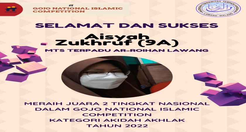 MTS. AR-ROIHAN RAIH BANYAK PENGHARGAAN DI OLIMPIADE PENDIDIKAN AGAMA ISLAM TINGKAT NASIONAL