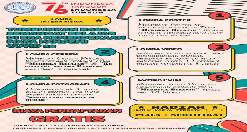 LOMBA ONLINE MEMPERINGATI 17 AGUSTUS MASTER AR-ROIHAN TAHUN 2021